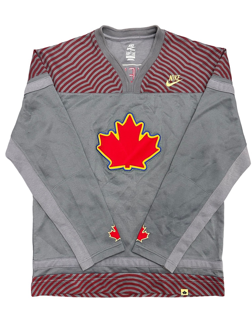 Vintage Nike Grey Crew with Red Maple Patch
